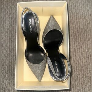 Mark Fisher Hadya Sling Back Pumps Silver (Sparkly)